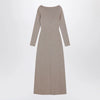 Max Mara Pianoforte Beige dress in viscose and lurex yarn