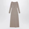 Max Mara Pianoforte Beige dress in viscose and lurex yarn