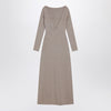 Max Mara Pianoforte Beige dress in viscose and lurex yarn