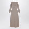Max Mara Pianoforte Beige dress in viscose and lurex yarn
