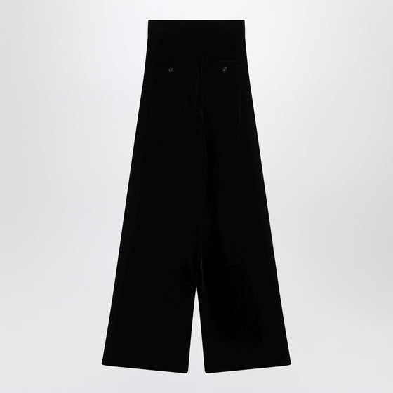 Max Mara Black trousers in shaved velvet