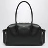 Yuzefi Brioche Duffle Bag in Black Pebble-Grained Leather