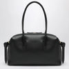 Yuzefi Brioche Duffle Bag in Black Pebble-Grained Leather