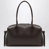 Yuzefi Brioche Duffle Bag in Espresso Pebble-Grained Leather