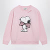 MC2 Saint Barth Pink cotton-blend sweatshirt with Snoopy print