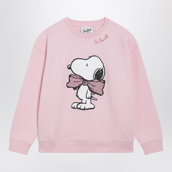 MC2 Saint Barth Pink cotton-blend sweatshirt with Snoopy print