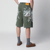 Gallery Dept. Hand-painted military green Bermuda shorts