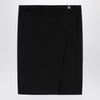 Givenchy Black wool skirt with metal button 4G