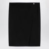 Givenchy Black wool skirt with metal button 4G