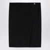 Givenchy Black wool skirt with metal button 4G