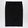 Givenchy Black wool skirt with metal button 4G