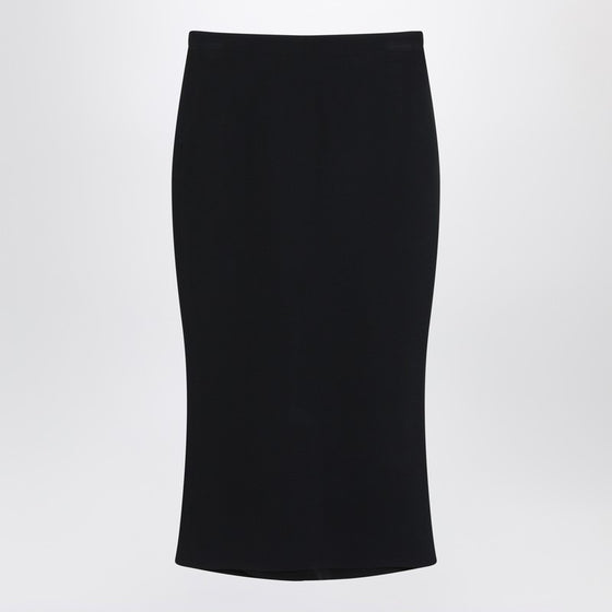 Givenchy Black midi skirt with pleats on the back
