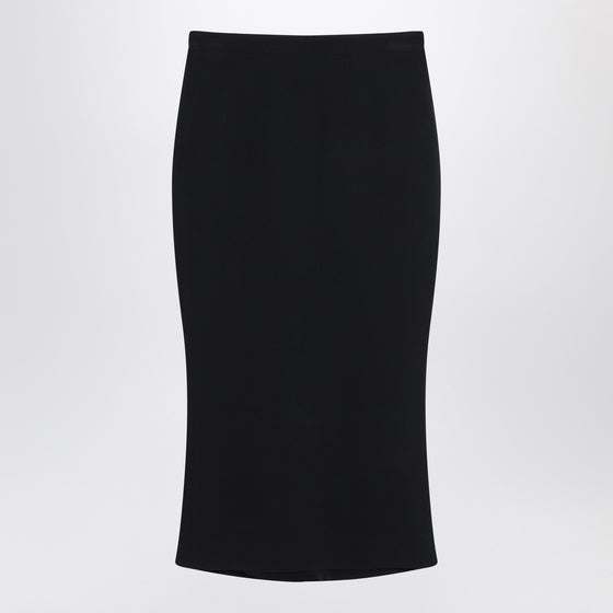 Givenchy Black midi skirt with pleats on the back