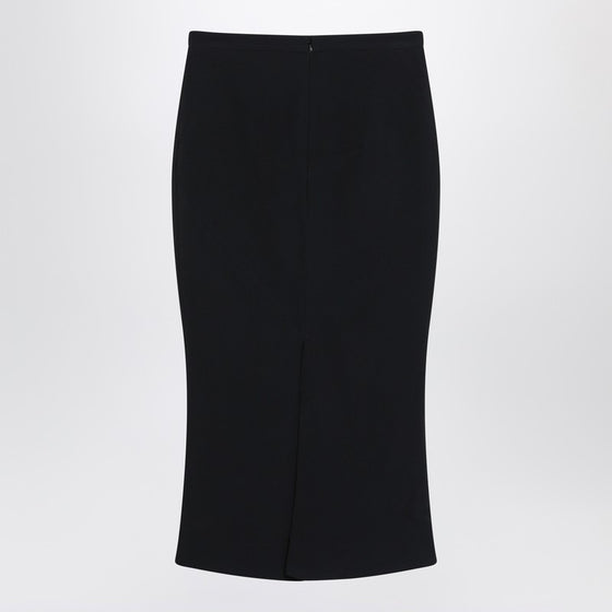 Givenchy Black midi skirt with pleats on the back