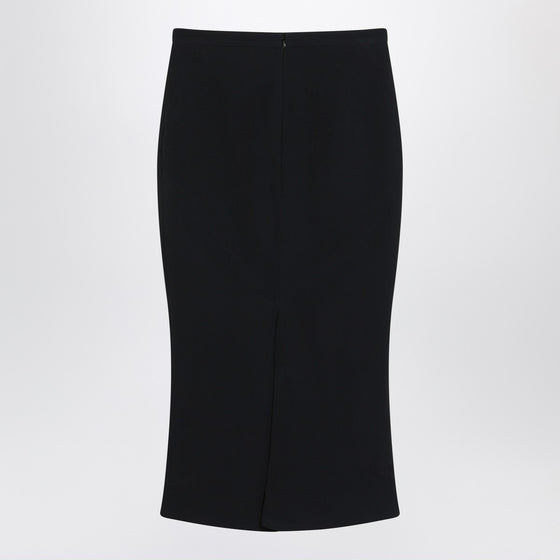 Givenchy Black midi skirt with pleats on the back