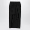 Givenchy Draped skirt in black wool and mohair