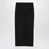 Givenchy Draped skirt in black wool and mohair