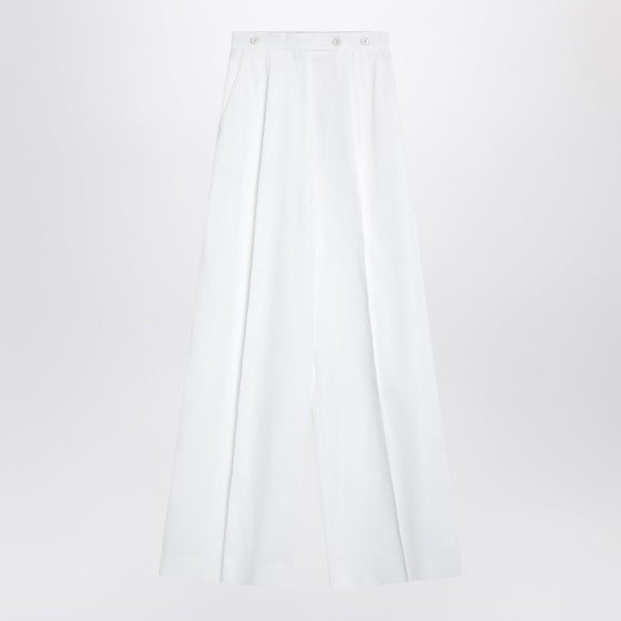 Givenchy White pleated cotton trousers