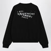 Givenchy Black brushed cotton sweatshirt with logo