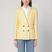  Blazé Milano Double-breasted Charmer Clarity butter-coloured jacket
