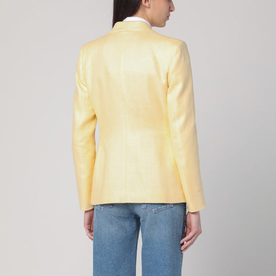 Blazé Milano Double-breasted Charmer Clarity butter-coloured jacket