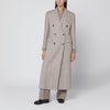 Tagliatore Beige double-breasted herringbone coat