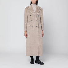  Tagliatore Beige double-breasted coat in wool blend