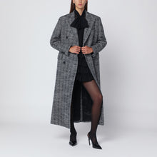  Tagliatore Black houndstooth double-breasted coat
