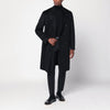 Tagliatore Double-breasted black wool coat