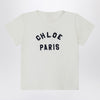 Chloé White cotton T-shirt with embroidered logo