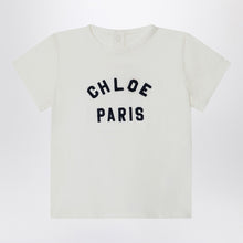  Chloé White cotton T-shirt with embroidered logo