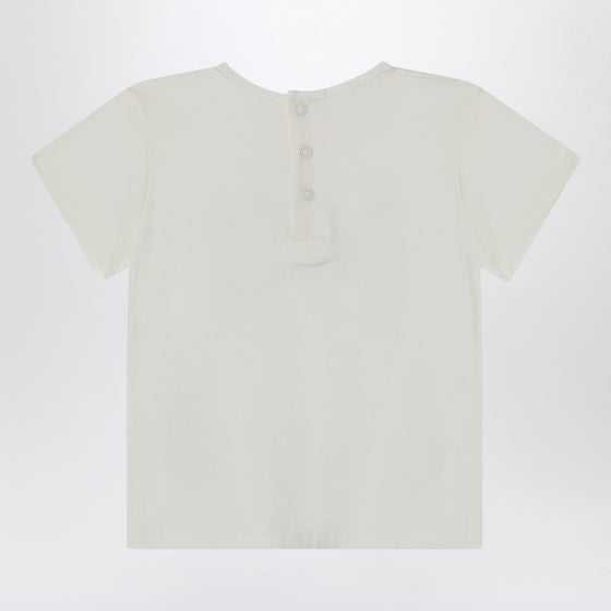 Chloé White cotton T-shirt with embroidered logo