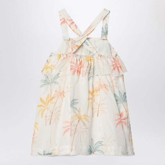 Chloé Ivory dress with multicolored pattern