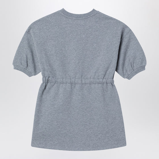 Chloé Long-sleeve grey dress with logo