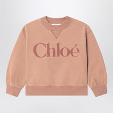  Chloé Antique pink sweatshirt with logo