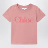 Chloé Pink cotton T-shirt with logo