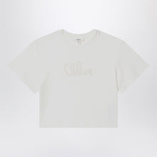  Chloé White T-shirt with embroidered logo