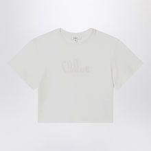  Chloé White T-shirt with embroidered logo