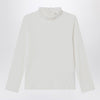 Chloé White top with high neck and ruffles
