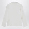Chloé White top with high neck and ruffles