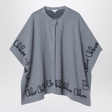  Chloé Grey cape-style jacket with logo
