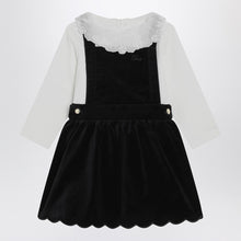  Chloé White and blue velvet dress