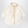 Chloé White shearling-effect jacket
