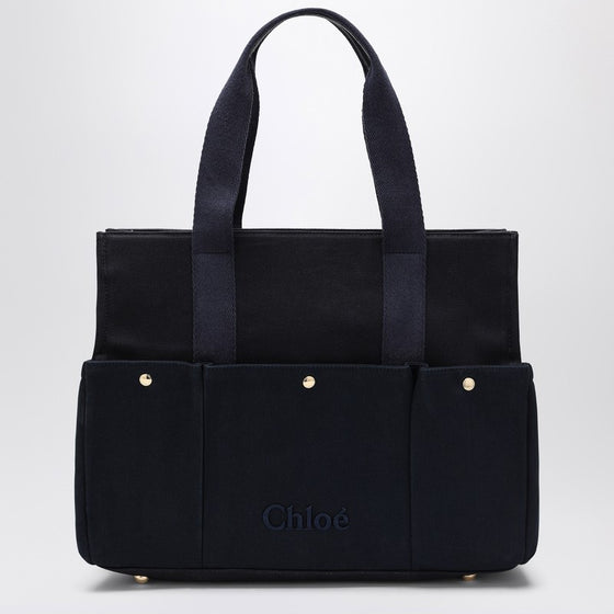 Chloé Blue diaper bag with logo