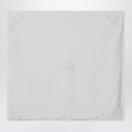 Chloé White cotton blanket with embroidery