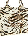 Ganni Xxl Zebra Shopping Bag