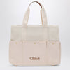 Chloé Ivory diaper bag with logo