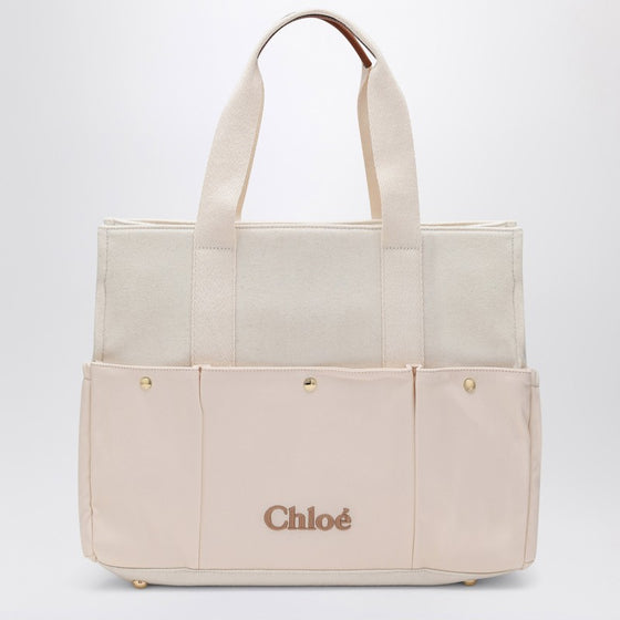 Chloé Ivory diaper bag with logo