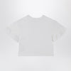 Chloé White cropped T-shirt with logo embroidery