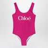Chloé Fuchsia swimsuit with logo